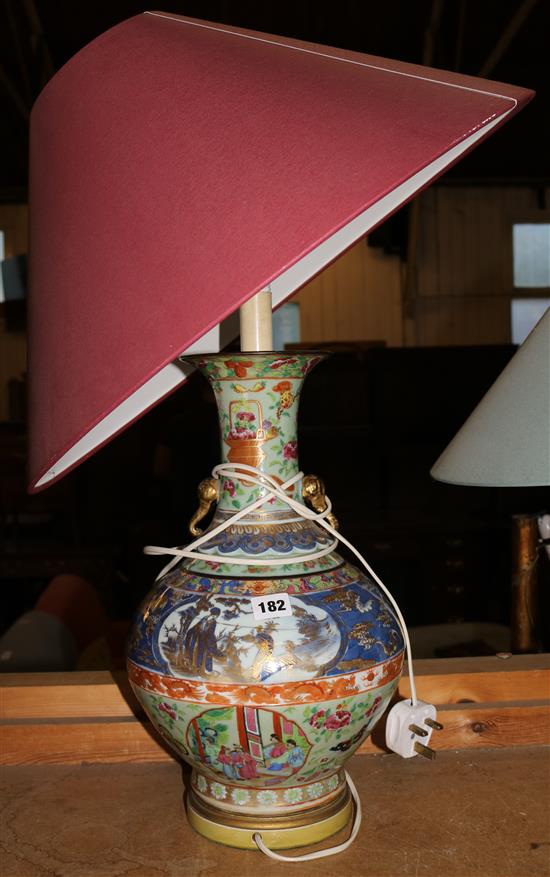 Cantonese vase table lamp